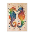 Wile E. Wood 14 x 20 in. Bartholets Rainbow Seahorses Wood Art DBRS-1420